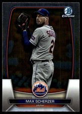 Max Scherzer 2023 Bowman Chrome #8 New York Mets FREE SHIPPING AutographDen