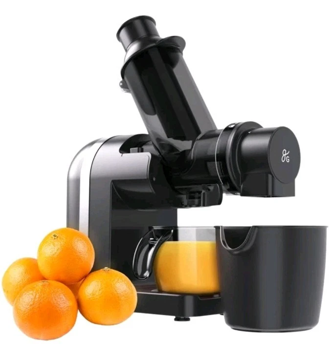 Greater Goods Slow Masticating Juicer, Easy to Clean Cold Press Juicer Black