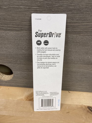 Metabo HPT SuperDrive Driver Bit 6" L x 1/4" Hex 115450M For W6V4SD2 W6V4SD2M - 第 2/3 張圖片