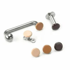 Surgical Steel Dermal Anchors Tops Skin Color 14g /12g Sold Individual Top Only