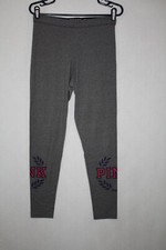 Victoria Secret PINK Sz M 28x28 High Rise Gray Spellout Tight Leggings