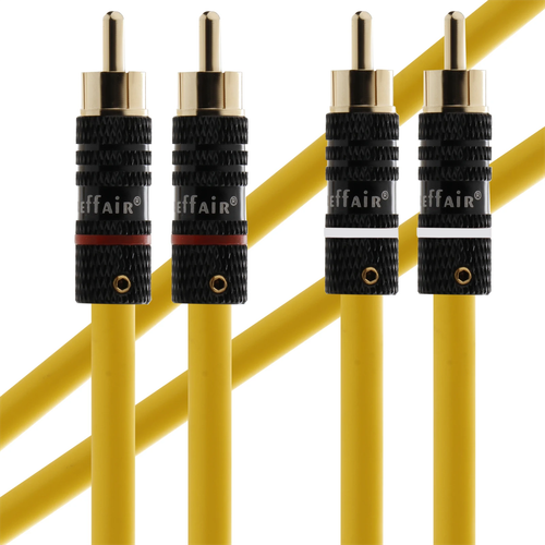 Pair Silver Plated RCA Cable HIFI Audio RCA Interconnect Gold Plated Male Plugs - Picture 15 of 18