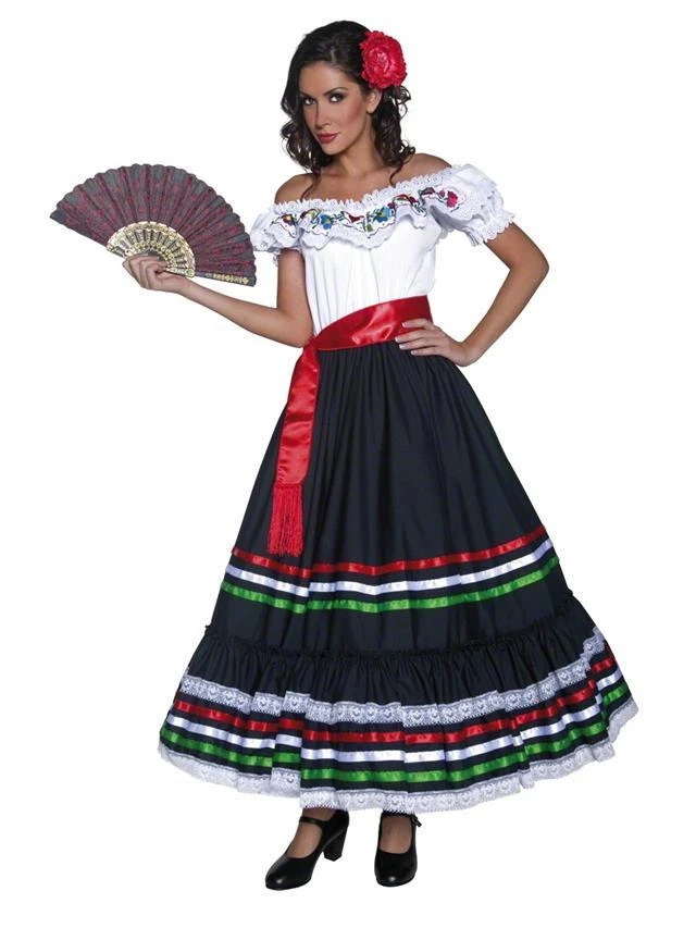 Ladies Mexican / Spanish Senorita Lady Fancy Dress Costume / Outfit | eBay