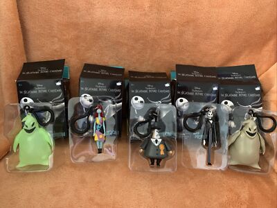Nightmare Before Christmas Chibi In Motion Rare Oogie Jack Sally Mayor Set Of 5