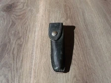 COLLECTIBLE BLACK LEATHER KNIFE SHEATH 5 INCH TALL