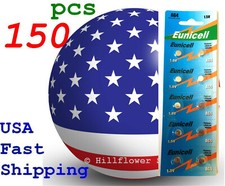 150 pcs AG4 LR66 SR626 XX G4 377A 177 Elite Card 1.5V 0 Hg Alkaline Battery