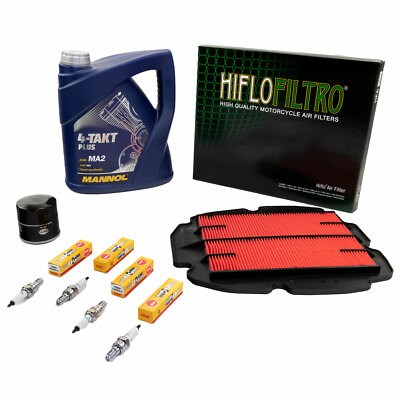 4L Öl Set Wartung für Honda VFR 800 F RC46 1998-01 Luftfilter Ölfilter Zündkerze