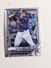 2021 Bowman Chrome prospects Colton welker bcp-15 Colorado Rockies 
