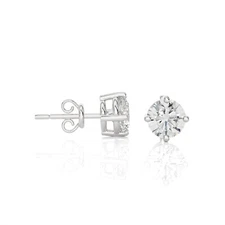 Lab Grown Diamond Stud Earring, 1/2 - 2 Ct, 14k Gold (E-F, VS1) 4Prong Push back