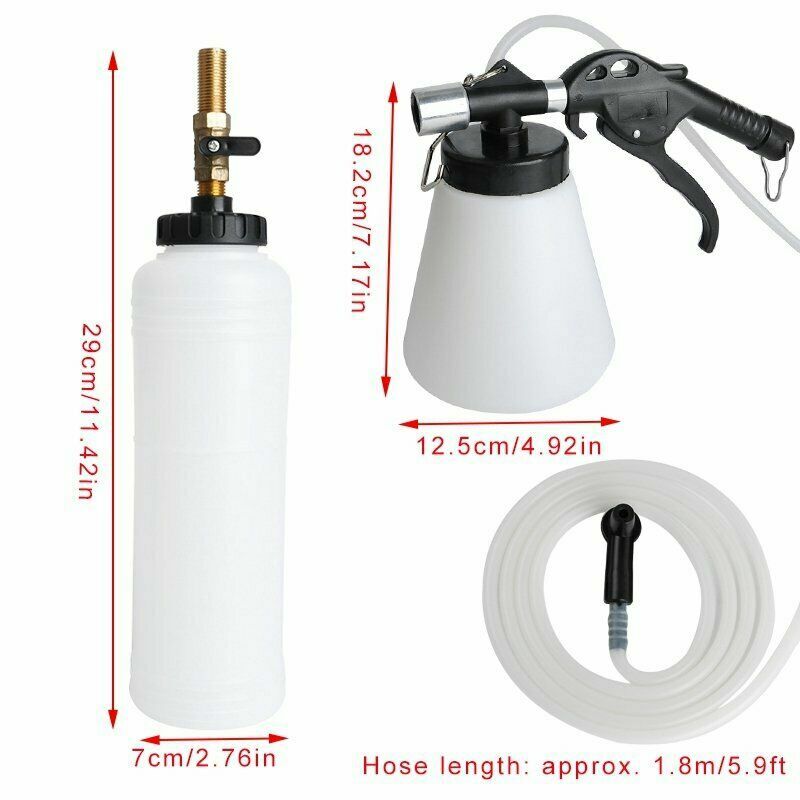 BRAKE & CLUTCH FLUID BLEEDER KIT Air operated Fluid Change Vacuum Pump & Bottle eBay