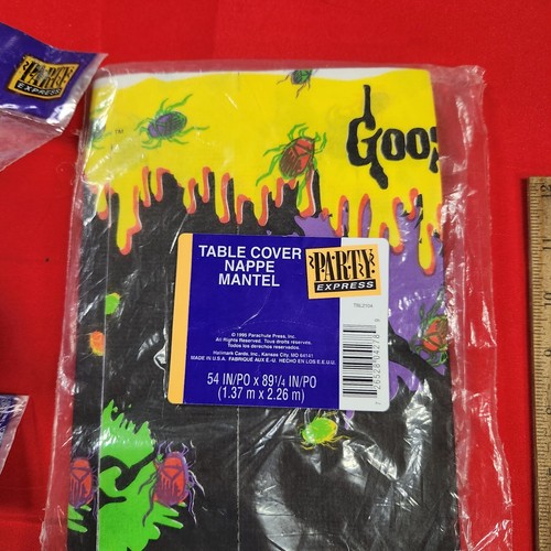 Vintage Party Express 1995 Goosebumps Table Cover Nappe Mantel & 16 Party Hats - Picture 2 of 24