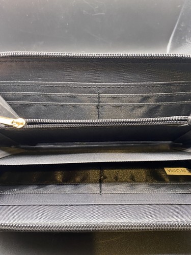"Cartera con cierre de cremallera blanca y negra temática de elefante, se adapta a tarjetas, teléfono y $, 4,25x7""" - Imagen 3 de 4