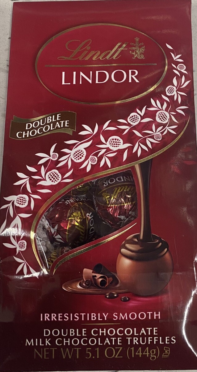 2x NEW Lindt Lindor DOUBLE MILK CHOCOLATE Truffles 5.1 oz Bag FREE