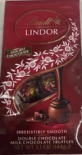 NEW Lindt Lindor DOUBLE MILK CHOCOLATE Truffles 5.1 oz Bag - FREE SHIP