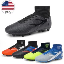 DREAM PAIRS Men's High-Tops Soccer Cleats Lace-Up Adult Football Shoes US Size