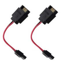 2pack,SATA 15pin male to 6pin female Laptop optical drive power 20awg cable