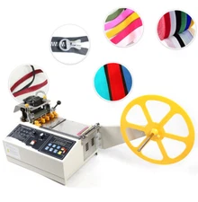 Automatic Heat Shrink Tube Cutting Machine Cold Pipe Textile Ribbon Cutter 280W
