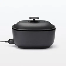 MUJI Deep Grill Pot MJ HPFK1 Cookware Electric Black Compact MJ-HPFK1 1L