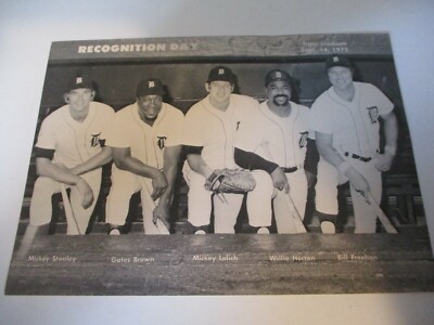 Orig 1975 DETROIT TIGERS 68 World Champs Recognition Day 5 x 7 Photo SGA Mint