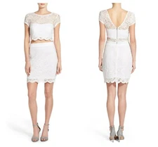 SPEECHLESS SLIM GLITTER TWO-PIECES SHEATH DRESS TOP SKIRT  SET  Sz  3   $ 152