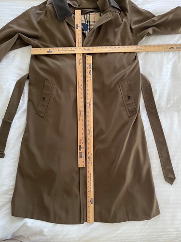 Burberry London Men's Sz. 42T Lawrence Double-Lined Long Wool Overcoat Olive - Picture 4 of 9