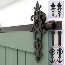 CCJH 4-20FT Sliding Barn Door Hardware Closet Track Kit for Single/Double Door