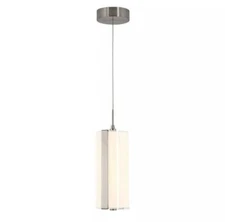 Artika Subway Round 12-Watt 1 Light Chrome Modern Integrated LED Mini Pendant Li