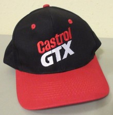 VINTAGE CASTROL GTX NASCAR SNAPBACK TRUCKER HAT CAP RED BLACK KC BRAND