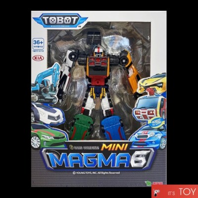 TOBOT MINI MAGMA 6 Six Integration Transformer Robot 6-Cars Vehicles Young Toy