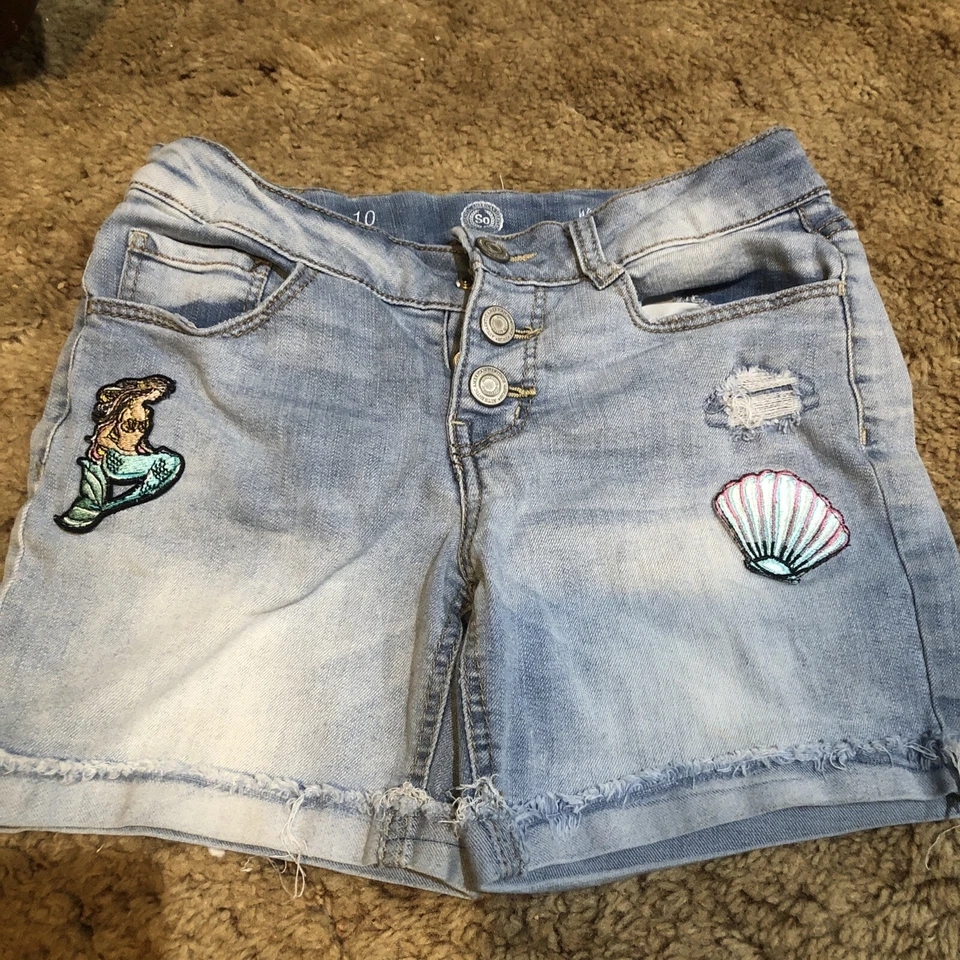 Lot of Girls Stretch Demin  Old Navy & So Shorts -10 - Image 2 of 4