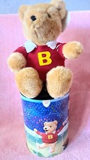 RARE Pacific Imports Plush Bear With Tin 'Bear Kids' by Kidsberry, Godfrey 1986