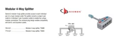 Siemon Modular Y Adapter Plug 4 To 1 Pair YT4-4U1 Modular Y Adapter, 4-Pair T568