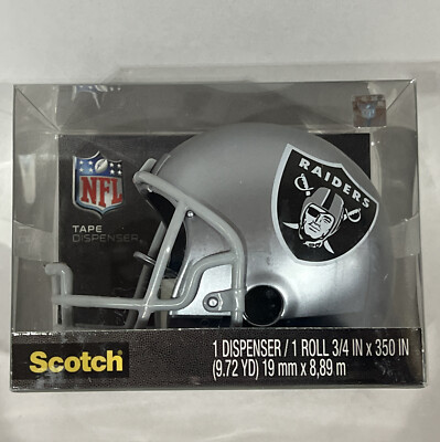 3M Scotch Tape Dispenser - Las Vegas Raiders Football Helmet W/ Tape! NEW