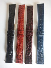 CINTURINO PELLE STAMPATO COCCODRILLO EXTRA LUNGO PIATTO 20 mm. E 18 mm. NUOVI