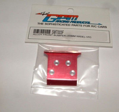 TEAM LOSI MINI-T 1.0 GPM RED ALUMINUM F BUMPER & BATT HOLD DOWN