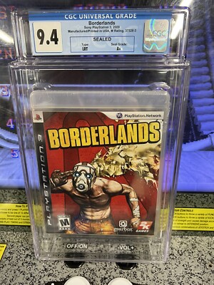 2009 PS3 Borderlands Black Label Early Print Graded WATA 9.4 A+ Sealed NEW