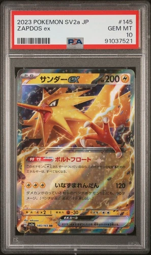 [PSA 10] Zapdos ex 145/165 - 151 SV2a RR Japanese POKEMON
