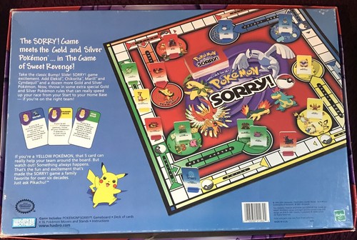 Pokemon SORRY Board Game Gold & Silver Edition Vintage Hasbro 2001 Near Complete - Picture 2 of 3