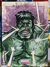 Tarjeta de boceto Marvel Universe 2011 SketchaFEX artista de Hulk: Mayessa “Yesha” Balmes