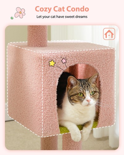 PAWZ Road Cat Tree Tower Condo House Cat Scratching Post Furniture with Hammock - Picture 30 of 30