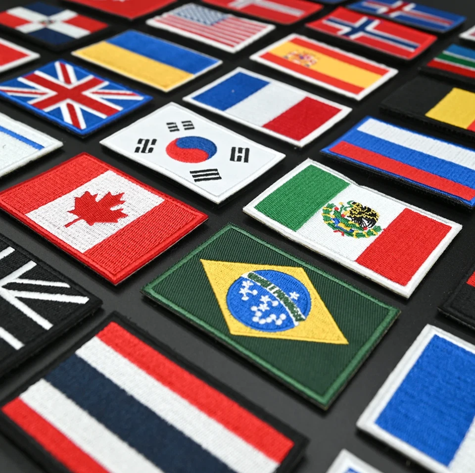National Flags Official VELCRO® Patch Embroidered Quality Travel Backpack Badge - Image 3 of 4