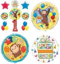 Curious George 1st Birthday Party Supplies Balloon Bouquet