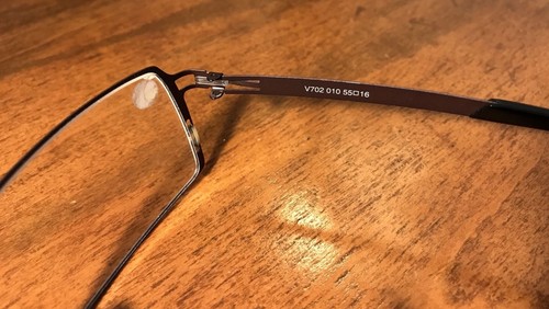 Marco de gafas Eye'DC V702 010 55/16 hecho en Francia venta al por menor $450 - Imagen 10 de 12