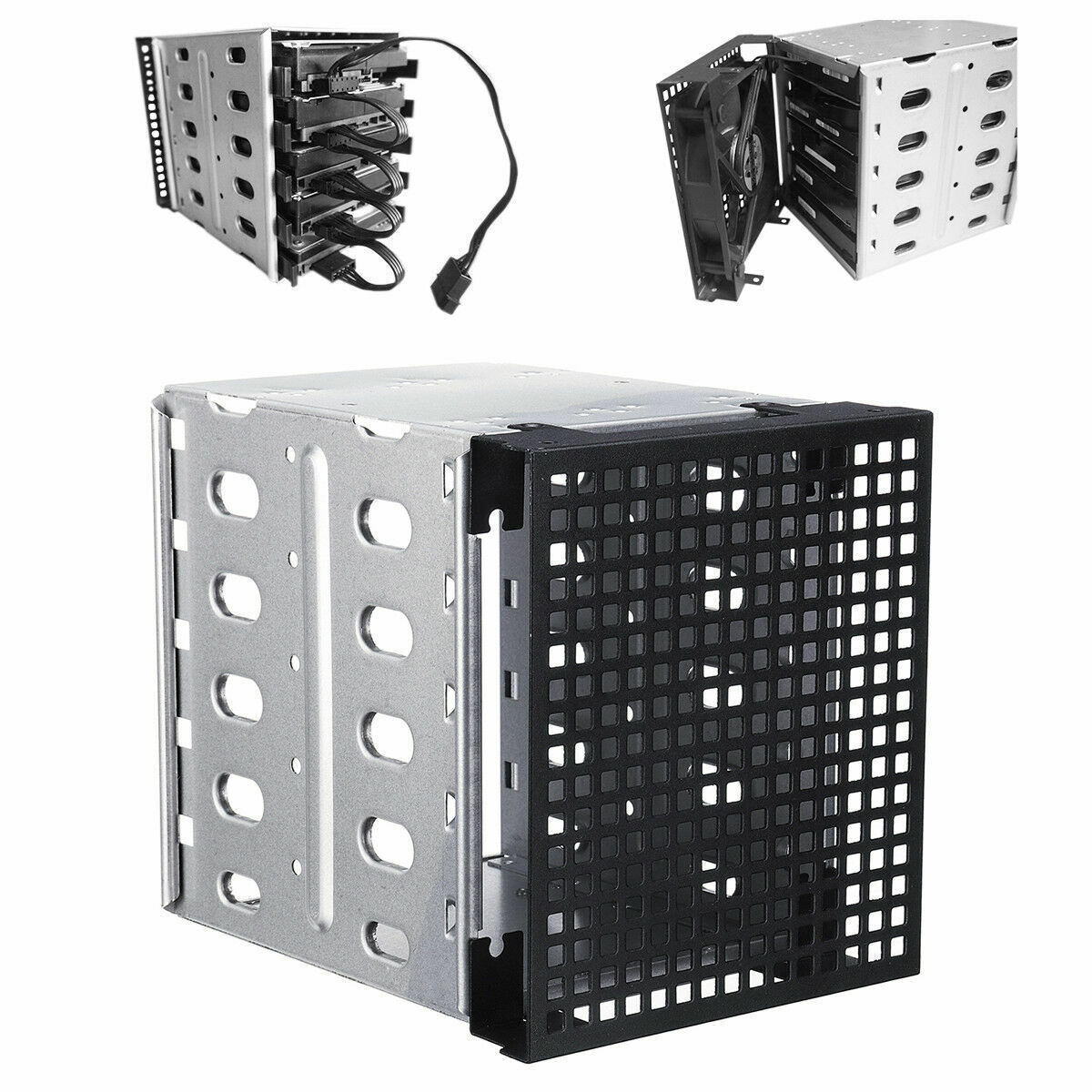 Cage Rack Hard Drive Tray Caddy Bay to 5x SATA SAS