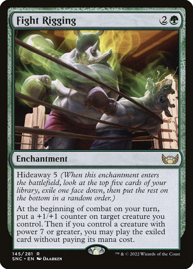 Magic the Gathering (mtg): SNC: Fight Rigging - Rare - Foil