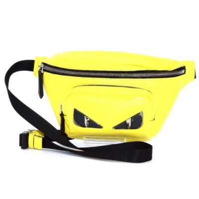 Fendi Yellow Designer Belt Mens Waist Bag Fendi Yellow Eyes Bag