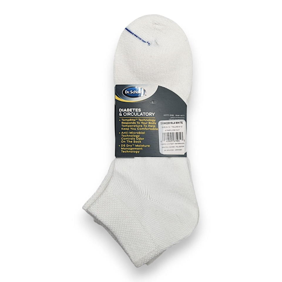 Dr Scholls Women's Diabetic Low Cut Socks Lightweight Extended Size ...