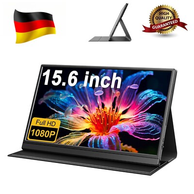 Portable Monitor 15,6 Zoll Tragbarer Mobiler IPS Bildschirm FHD 1920x1080 HDR DE