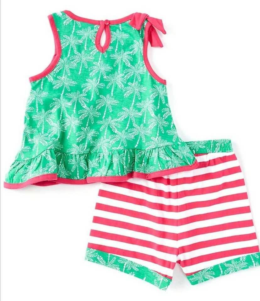 Conjunto túnica tropical palmera colorida de niña rara ediciones-talla 4 Foto 3 de 4