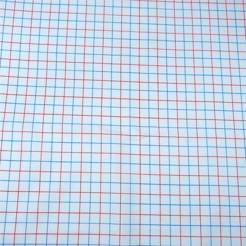 Superb Vintage Weilwood Shirting Check, Red-Orange & Blue on White, 30"L x44"W - Picture 4 of 5